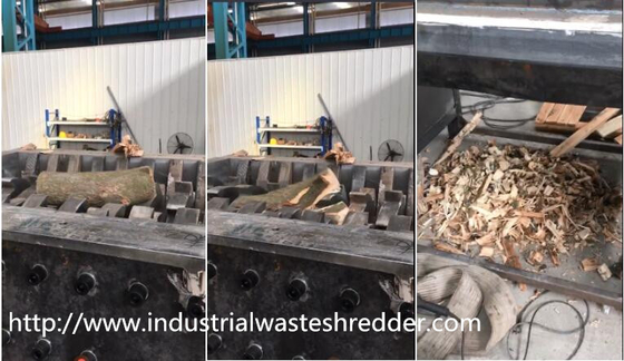 Un buen precio. Trituradora resistente de 2 ejes, máquina de madera inútil de la trituradora del pedazo de poco ruido en línea