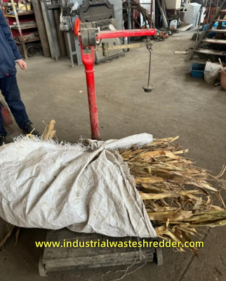 Trituradora de residuos agrícolas de cultivos de paja de maíz de palos de maíz trituradora con cortadora de hojas rotativas
