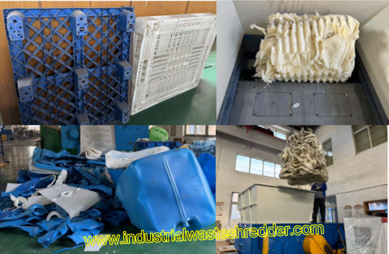 Máquina de trituración de árbol único para el reciclaje de residuos de tejidos de película de plástico