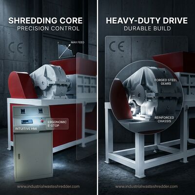Un buen precio. Trituradora industrial de residuos de un solo eje, máquina compacta de reciclaje de múltiples materiales con sistema de pantalla de cambio rápido en línea